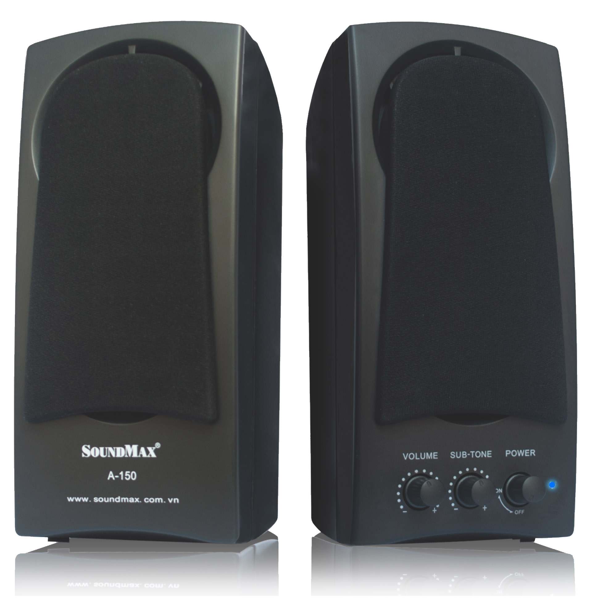 Loa vi tính Soundmax A150 có vỏ được thiết kế bằng chất liệu nhựa màu đen cao cấp bền. Chắc chắn bảo vệ các linh kiện bên trong được an toàn khỏi các chấn động bất chợt.    Màng loa được cấu tạo bằng nam châm Neodymium có khả năng chống nhiễu. Cho bạn trải nghiệm nghe âm thanh trong hơn