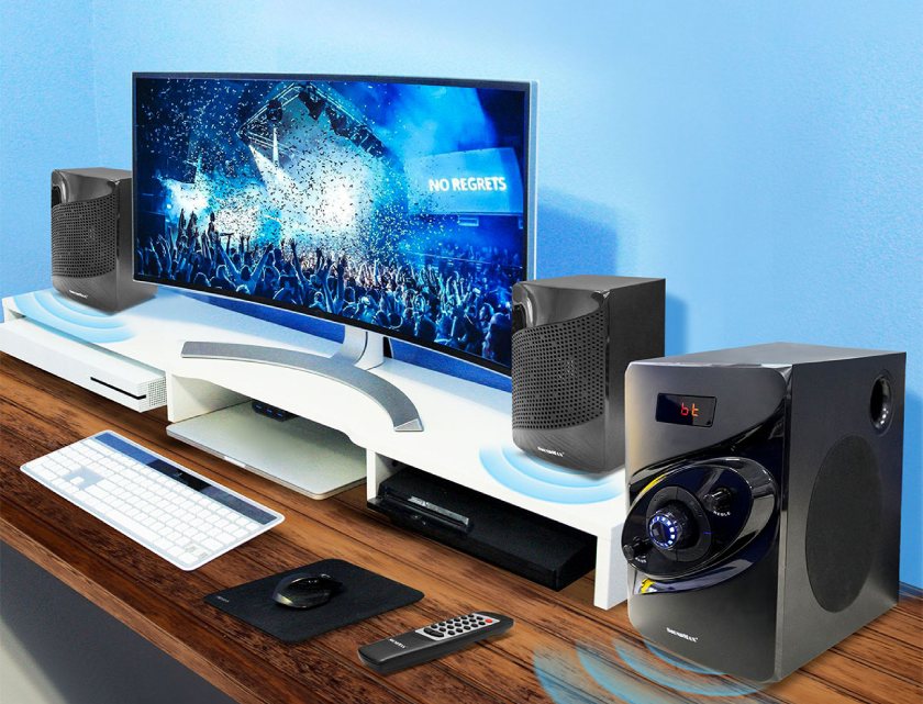 Nút điều chỉnh âm lượng tích hợp ngay trên Soundbar có thể điều chỉnh nhanh chóng, Hay bạn có thể điều chỉnh Loa máy tính Soundmax A-926 2.1 bằng thiết bị điều khiển từ xa.Giúp bạn có thể nghe được lượng âm thanh mà bạn muốn thông qua núm xoay tích hợp trên dây.