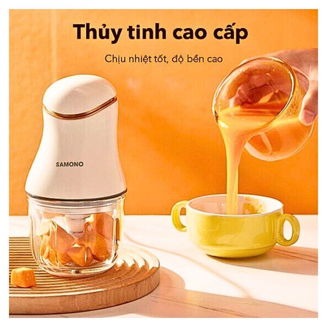 Cối máy xay SAMONO SW099 được làm từ thủy tinh chịu lực, chống bám mùi tốt, dễ vệ sinh và đảm bảo an toàn cho sức khoẻ người sừ dụng.