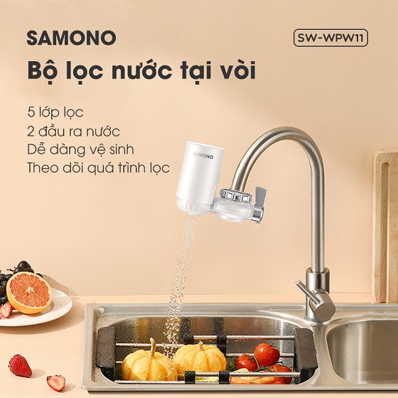 Bộ lọc vòi nước SAMONO SW-WPW11 với 5 lớp lọc cao cấp là một trong những lựa chọn hoàn hảo mà bạn có thể cân nhắc và tham khảo. Lọc sạch các tạp chất có trong nước mang lại nguồn nước tươi mát, vệ sinh bảo vệ sức khoẻ cho cả gia đình bạn.