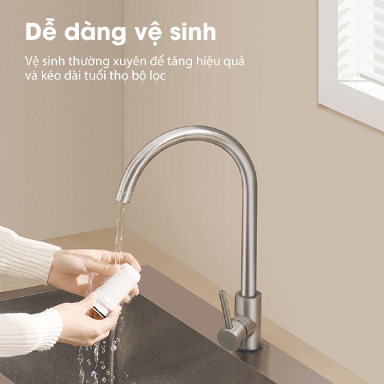 Khi sử dụng Bộ lọc vòi nước SAMONO SW-WPW11 lâu thấy tình trạng nước xuống yếu hay chất lượng nước không còn như lúc ban đầu nữa. Bạn có thể tháo và vệ sinh các tạp chất bị giữ lại trong quá trình lọc. Quá trình tháo lắp, rửa, vệ sinh dễ dàng và an toàn.