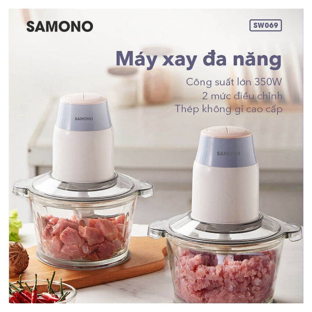 Máy xay SAMONO SW069 có tốc độ xoay nhanh, công suẩt mạnh mẽ nên dễ dàng xay được các loại mứt, trái cây, thực phẩm mềm để tạo ra những phần thực phẩm dinh dưỡng, những ly sinh tố ngon bổ dưỡng tại nhà.