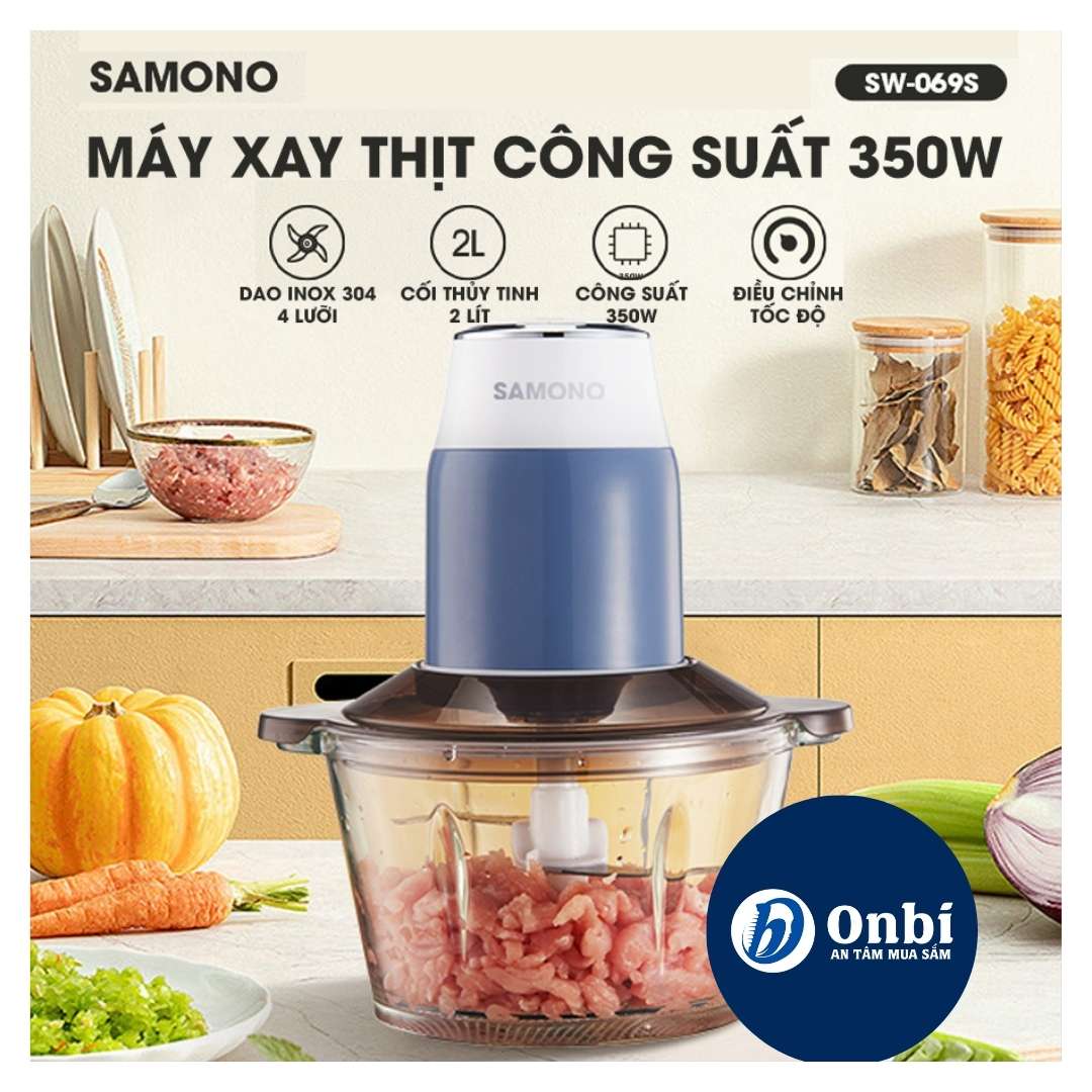 Máy xay đa năng SAMONO SW069 có thiết kế nhỏ gọn và hoạt động mạnh mẽ, một sự lựa chọn không tệ cho gia đình. Khi nào muốn uống sinh tố hay xay thực phẩm thì chỉ cần lấy thực phẩm, hoa quả ra, cắt nhỏ cho vào máy, cấm điện và nhấn nút là xong.