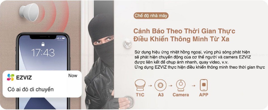 Bộ cảm biến báo động EZVIZ CS-B1 - cảnh báo thời gian thực