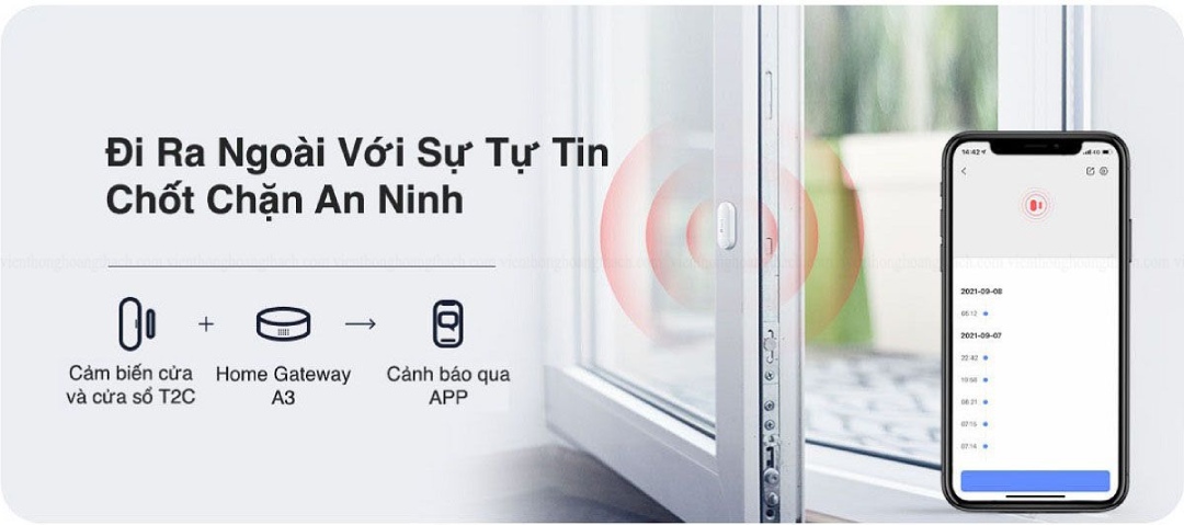 Bộ cảm biến báo động EZVIZ B1 - cảm biến với chốt chặn an ninh