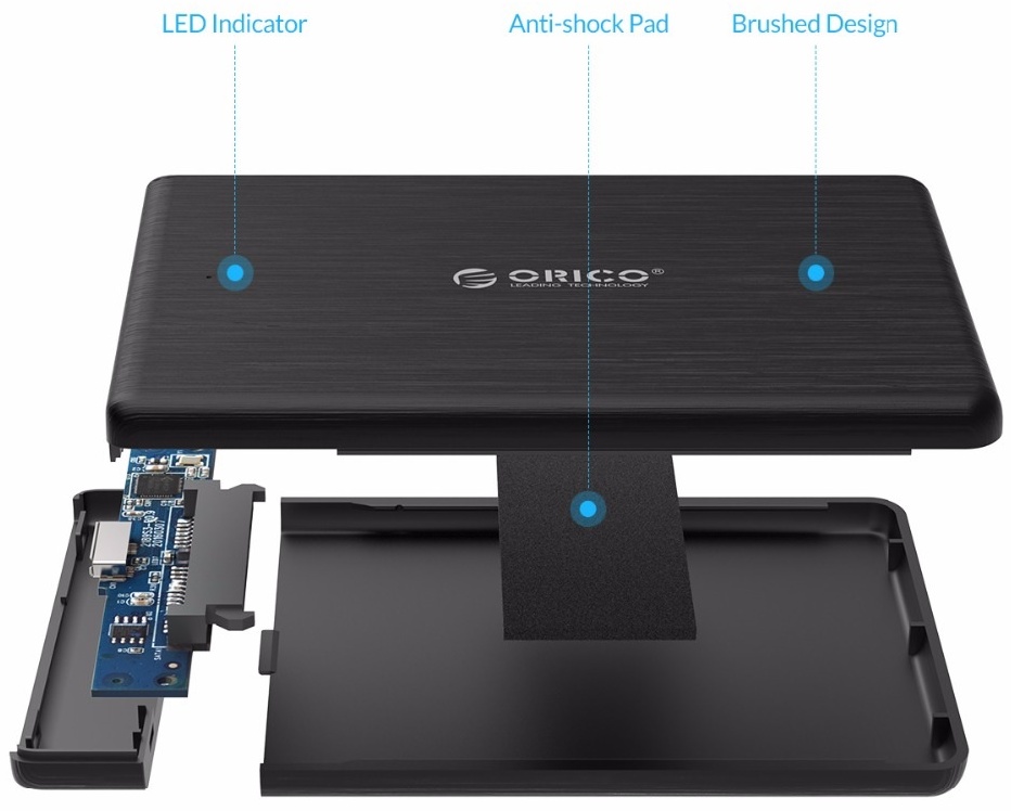 Box ổ cứng HDD-SSD 2189U3-BK có cổng USB 3.0 tốc độ truyền dữ liệu 5Gbps, nhanh gấp 10 lần USB 2.0. Đảm bảo rút ngắn thời gian truyền tải lượng dữ liệu lớn.