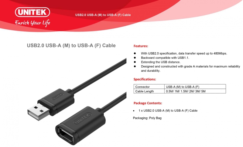 Y-C418 tương thích với nhiều hệ điều hành có cổng USB chỉ cần cắm cáp vào máy là được. Kết nối đến thiết bị mà không cần thêm thao tác nào, người dùng đã có thể dễ dàng sử dụng.