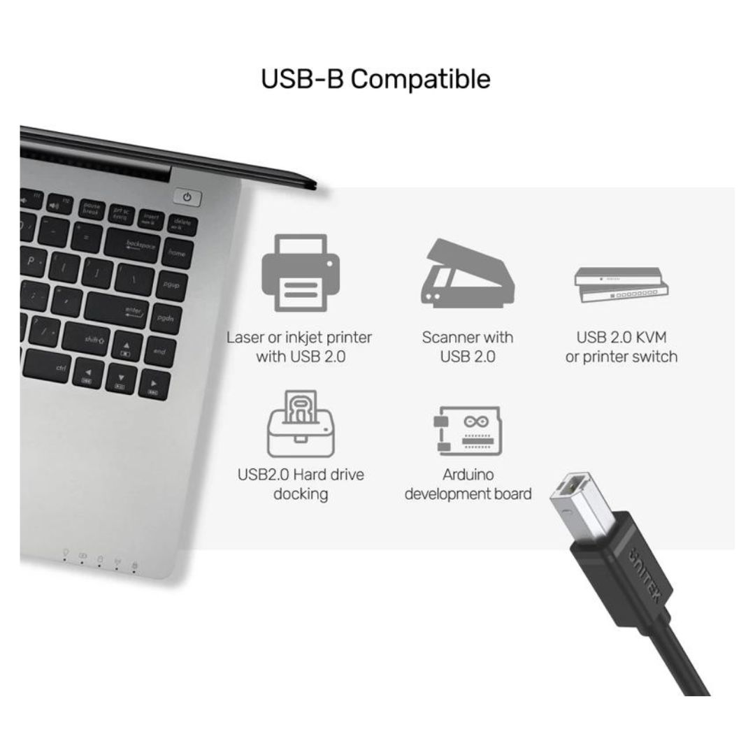 Cáp USB in 5M Unitek Y-C421GBK tương thích với nhiều thiết bị sử dụng cho việc kết nối thiết bị bên ngoài. Các hệ thống máy in và các giao tiếp kết nối có hộ trợ cổng tương ứng.