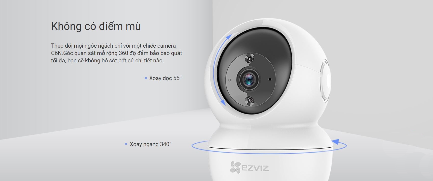 Camera EZVIZ C6N 2MP trong nhà - Góc nhìn rộng va xoay 360 độ