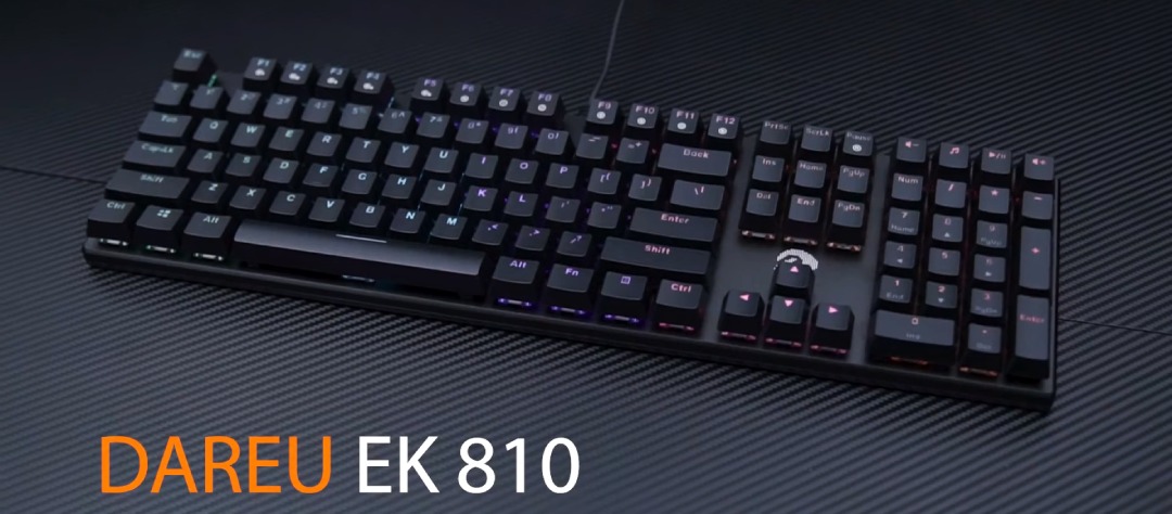Bàn phím cơ DAREU EK810 là bàn phím chuyên dùng chơi game. Lớp vỏ bàn phím được làm khá chắc chắn, classic. Keycap Double Shot bền bỉ. Có lớp vỏ dày, cao che kín chân switch.