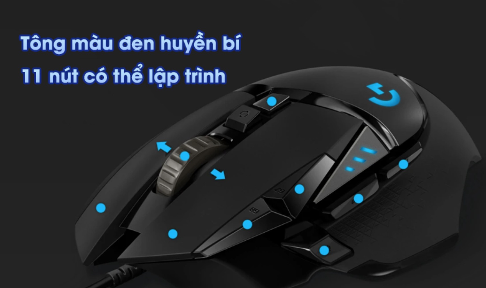 Sử dụng HUB G của Logitech để lập trình các lệnh và macro ưa thích của bạn cho tối đa 11 nút. Thiết kế, di chuyển, sửa chữa... hãy để sức mạnh di chuyển dưới ngón tay bạn. Lưu các cấu hình sẵn sàng để phát trực tiếp đến chuột để mang cài đặt của bạn đi khắp mọi nơi.