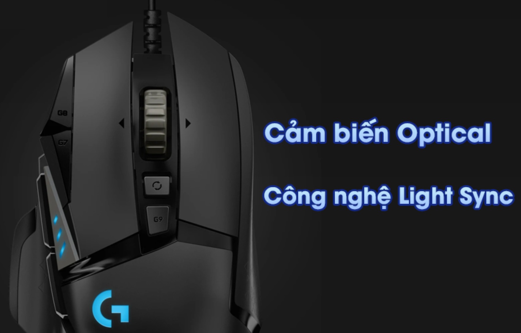 Logitech G502 là cảm biến Optical chơi game chính xác nhất từ trước tới của Logitech.