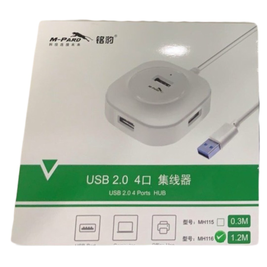 Hub USB 4P M-Pard MH116 là một thiết bị linh hoạt và tiện ích. Thuận tiện việc mở rộng cổng USB trên máy tính hoặc laptop của bạn.