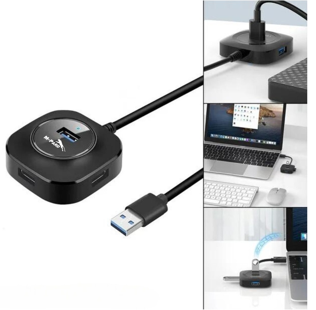 Hub USB 4P M-Pard cho phép bạn kết nối đồng thời nhiều thiết bị USB. Các thiết bị khác như ổ cứng di động, chuột, bàn phím, máy in, và nhiều thiết bị khác.