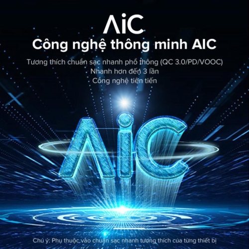Thiết bị sạc không dây ACOME AWC01 - công nghệ thông minh AIC phát hiện và kiểm soát trong quá trình sạc