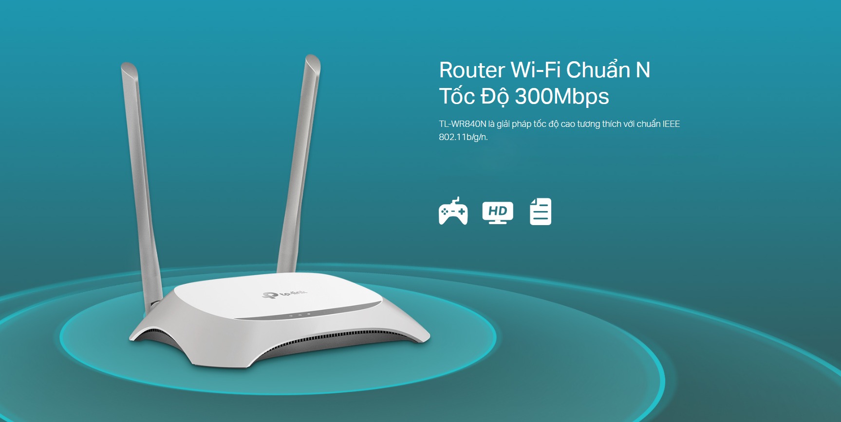 Phát Wifi TP-Link WR840N 2 Anten là giải pháp tốc độ cao mang lại cho người dùng hiệu suất Wi-Fi lên tới 300Mbps.