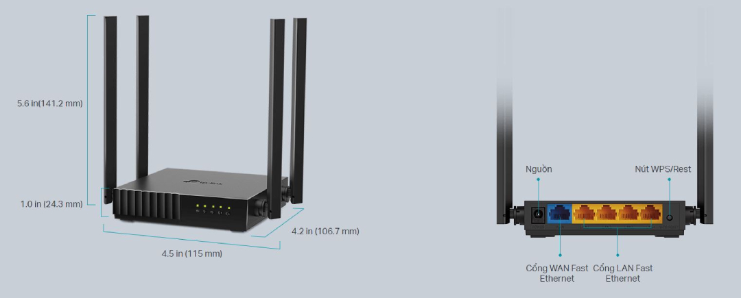 Phát Wifi TP-Link C54 4 Anten