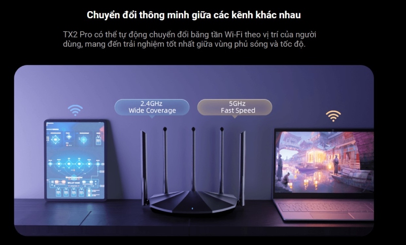 Tenda TX1 Pro AX1500Mbps tăng cường an ninh mạng và cải thiện bảo vệ quyền riêng tư.