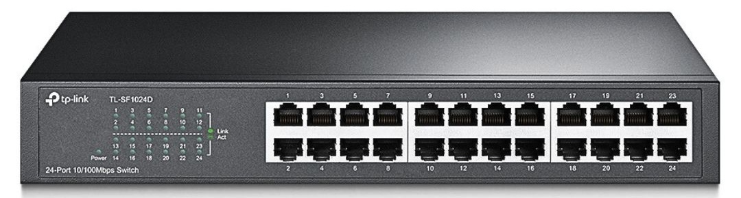 Thiết bị Switch TP-Link 24 Port 100M TL-SF1024D là bộ chia tín hiệu Ethernet hiệu suất cao với giá thành tiết kiệm, dễ sử dụng. Nâng cấp theo tiêu chuẩn một cách mượt mà, qua đó có thể cải thiện hệ thống mạng của bạn với tốc độ lên đến 100Mbps.
