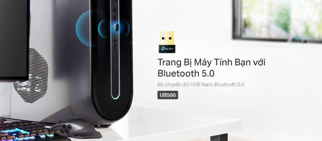 USB TP-Link UB500 trang bị cho PC công nghệ Bluetooth 5.0 tiên tiến giúp nâng cấp toàn diện hơn. Thiết bị chạy tốc độ kết nối không dây nhanh hơn và phạm vi xa hơn, mạnh mẽ và ổn định hơn.