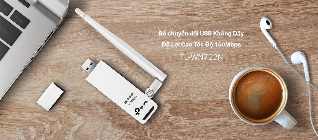USB thu wifi TP-Link WN722N có Anten cho phép bạn truy cập kết nối internet tốc độ cao. Cung cấp tốc độ Wi-Fi lên đến 150Mbps, giúp việc trải nghiệm trở nên mượt mà hơn.